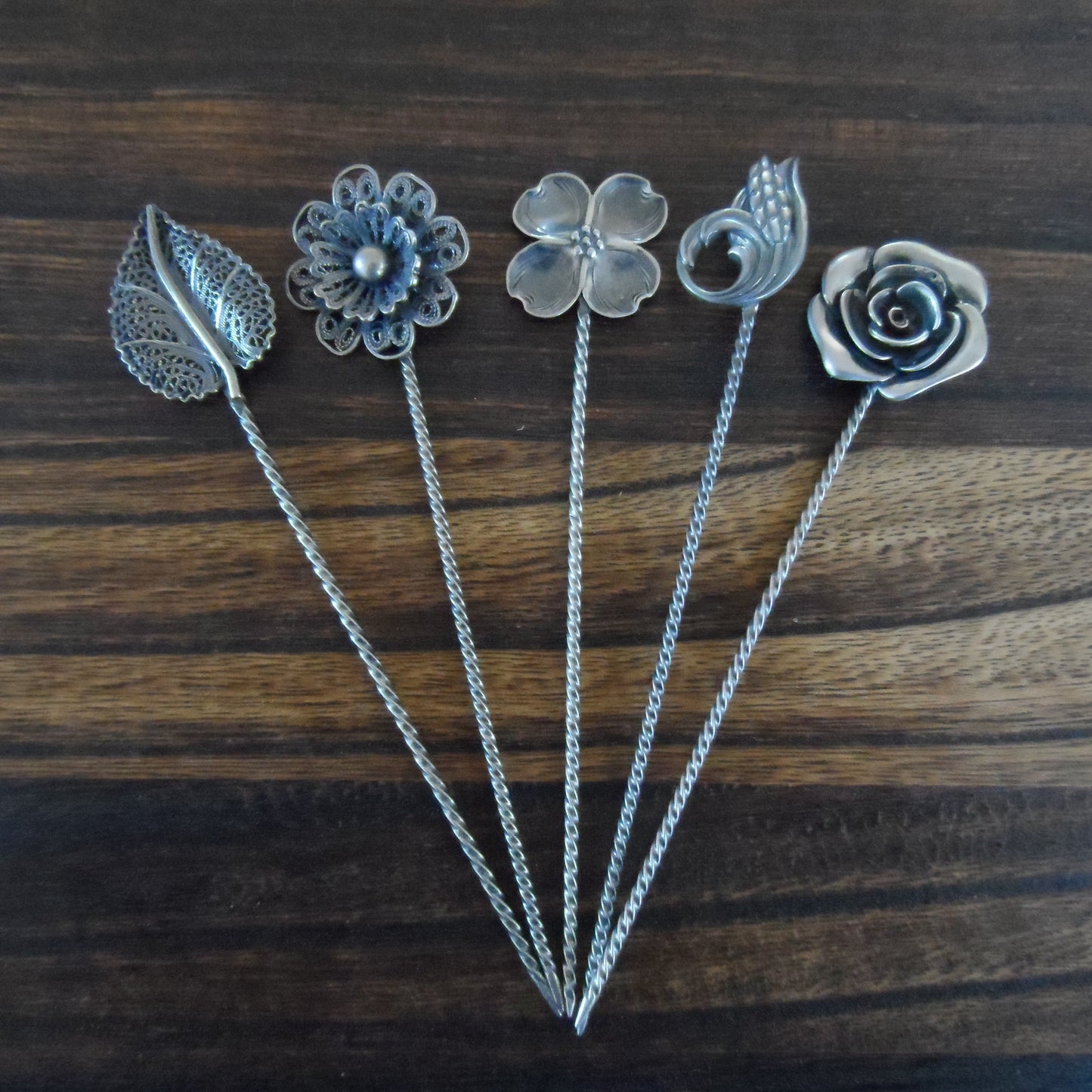 Hat Pins-Flowers and Leaves