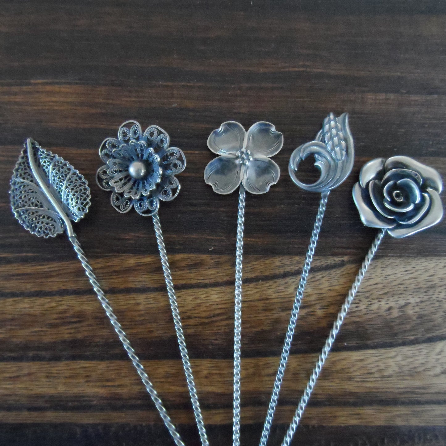 Hat Pins-Flowers and Leaves